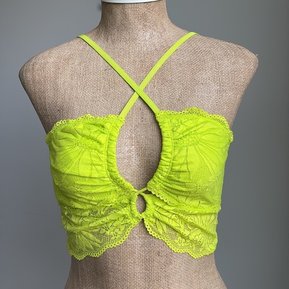 Aerie Hibiscus Lace Halter Bralette NEW! - Picture 1 of 4
